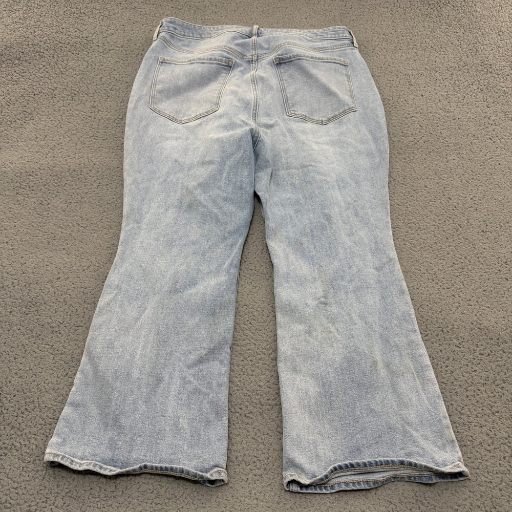 Old Navy Jeans Womens 18 Petite Extra High-Rise Flare Light Wash Blue Denim - Picture 2 of 14